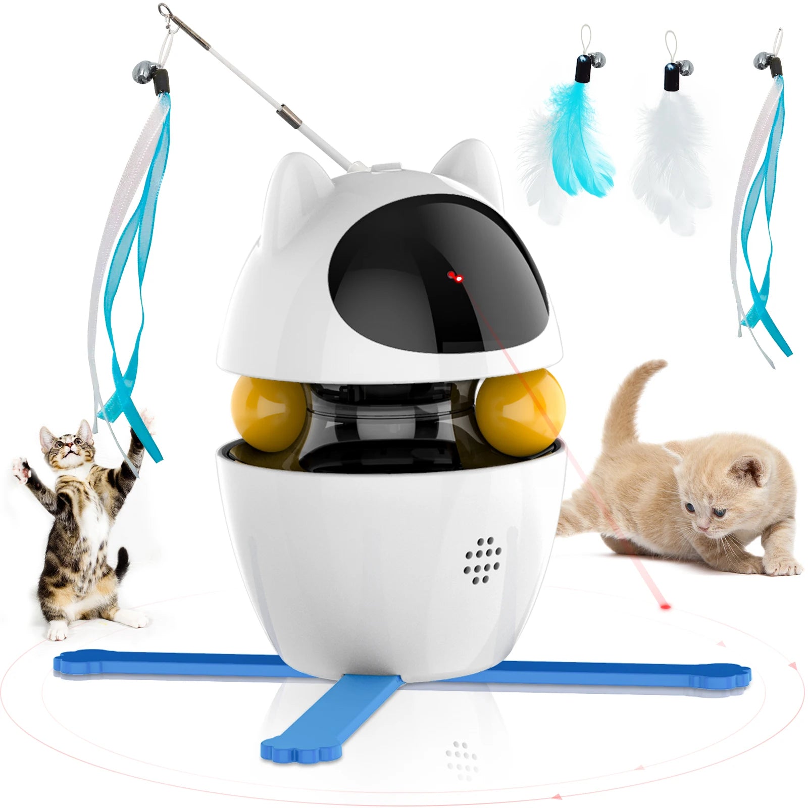 PawGlow 3-in-1 Cat Toy – Chase, Pounce & Play!