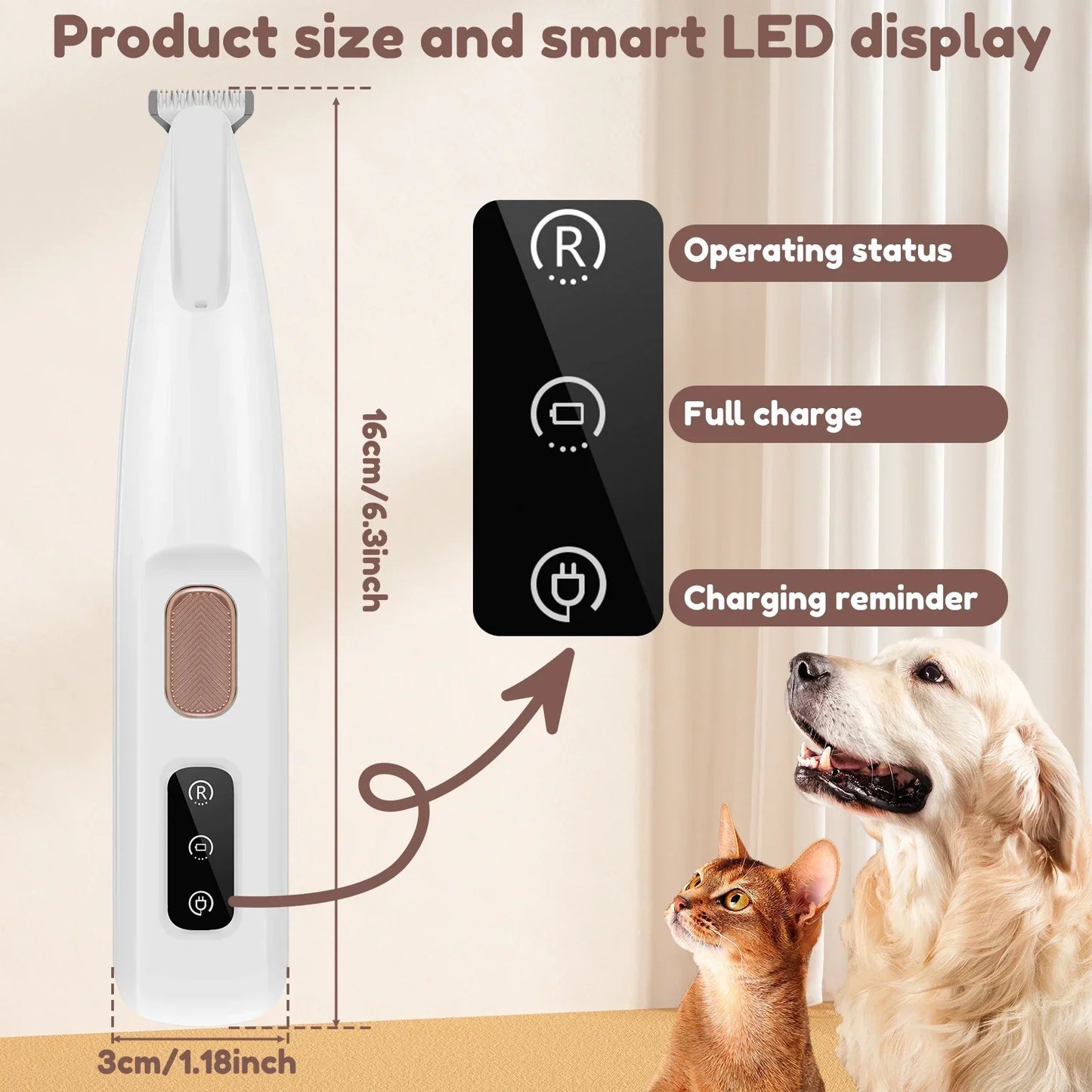Pawfect Trim: LED Light Paw Trimmer for Precision & Comfort